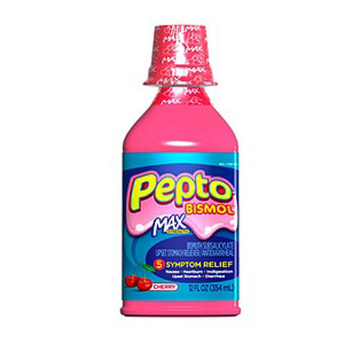 Pepto-Bismol Maximum Strength Liquid, Cherry, 12 Oz